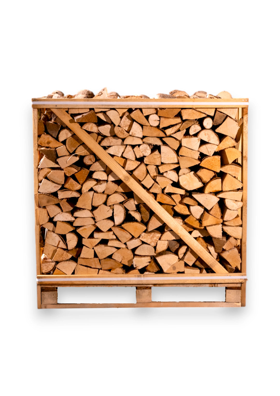 Džiovintos uosio malkos medinėje dežėje (1 erdmetris)