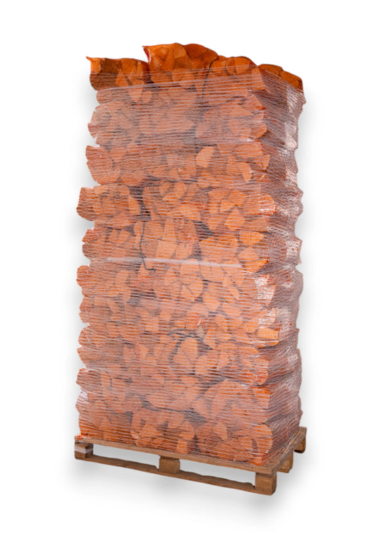 Džiovintos beržo malkos 22,5L tinkliniame maiše